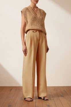 Shona Joy BEST SELLERS OLIVIA VEST - CAMEL/MULTI