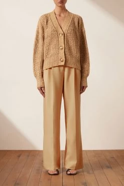 Shona Joy OLIVIA CARDIGAN - CAMEL/MULTI