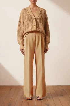 Shona Joy OLIVIA CARDIGAN - CAMEL/MULTI