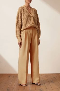 Shona Joy OLIVIA CARDIGAN - CAMEL/MULTI