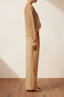 Shona Joy OLIVIA CARDIGAN - CAMEL/MULTI