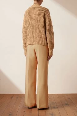 Shona Joy OLIVIA CARDIGAN - CAMEL/MULTI