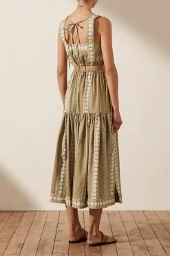 Shona Joy SKIRTS LIZETE DRAWSTRING SPLIT MIDI SKIRT 11 Shona Joy SKIRTS LIZETE DRAWSTRING SPLIT MIDI SKIRT