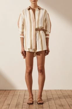 Shona Joy SUZANA LINEN SHORT SHORTS & PANTS