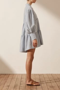 Shona Joy BEST SELLERS ROBERTA BALLOON SLEEVE TIERED MINI DRESS