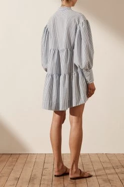 Shona Joy BEST SELLERS ROBERTA BALLOON SLEEVE TIERED MINI DRESS