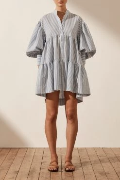 Shona Joy BEST SELLERS ROBERTA BALLOON SLEEVE TIERED MINI DRESS