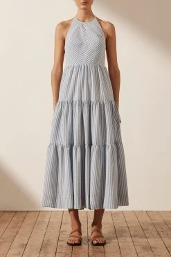 Shona Joy DRESSES ROBERTA HALTER OPEN BACK MIDI DRESS