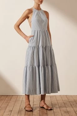 Shona Joy DRESSES ROBERTA HALTER OPEN BACK MIDI DRESS
