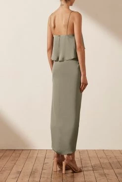 Shona Joy LUXE COCKTAIL FRILL DRESS - EUCALYPTUS 9 Shona Joy LUXE COCKTAIL FRILL DRESS - EUCALYPTUS