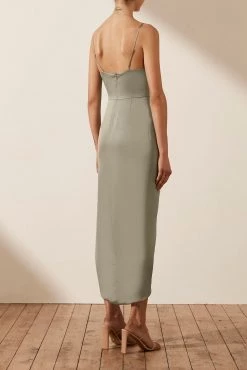 Shona Joy LUXE TIE FRONT COCKTAIL DRESS - EUCALYPTUS 11 Shona Joy LUXE TIE FRONT COCKTAIL DRESS - EUCALYPTUS