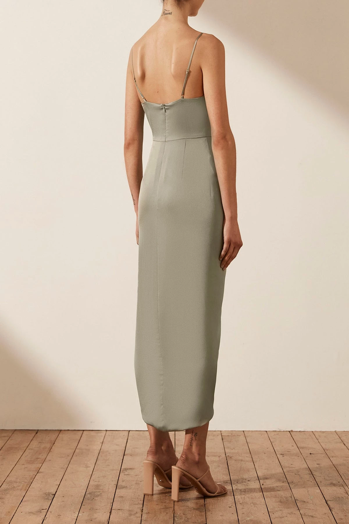 Shona Joy LUXE TIE FRONT COCKTAIL DRESS - EUCALYPTUS 6 Shona Joy LUXE TIE FRONT COCKTAIL DRESS - EUCALYPTUS