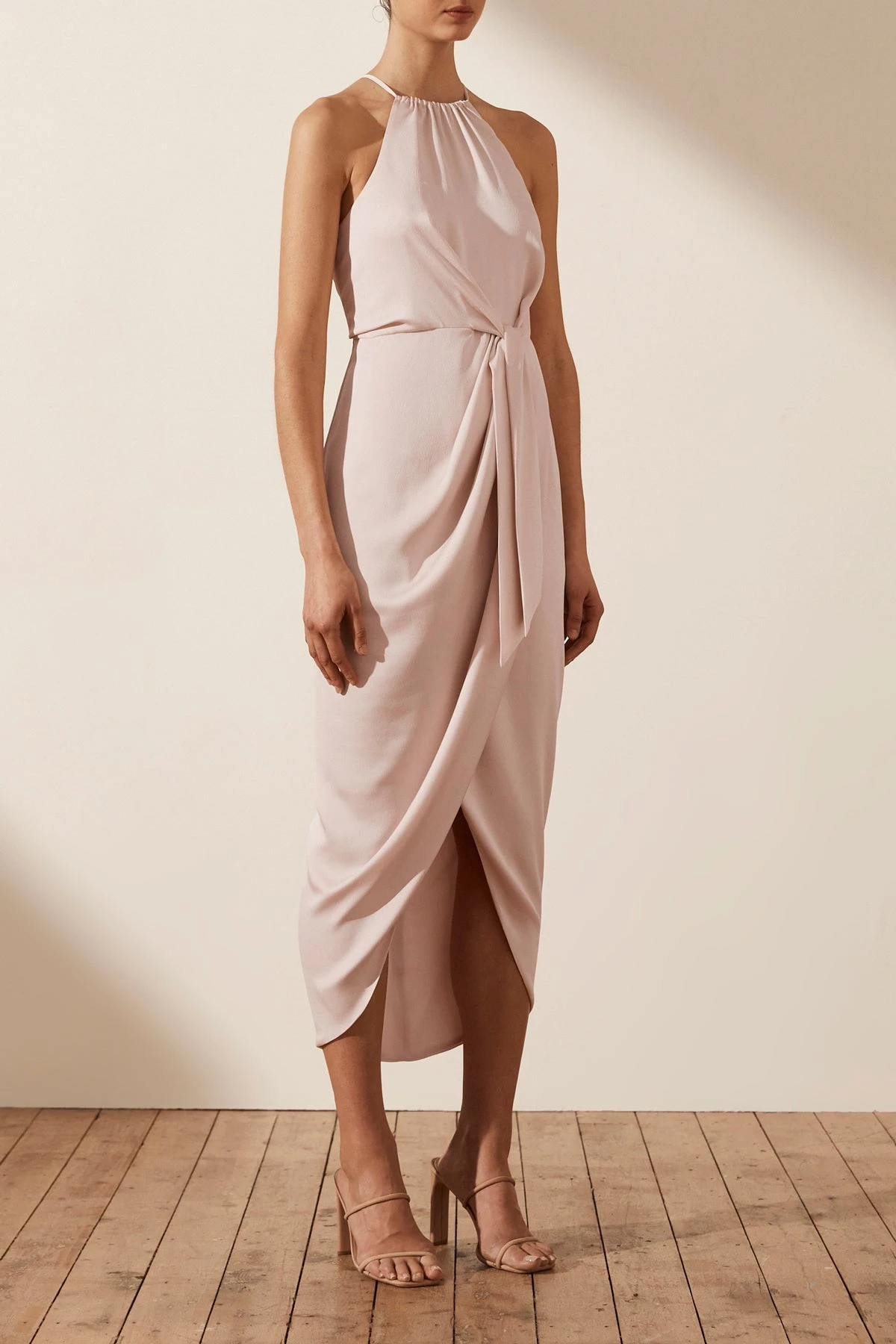 Shona Joy LUXE TIE FRONT SLEEVELESS MIDI DRESS - PORCELAIN DRESSES 3 Shona Joy LUXE TIE FRONT SLEEVELESS MIDI DRESS - PORCELAIN DRESSES