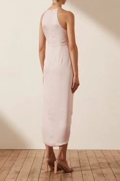 Shona Joy LUXE TIE FRONT SLEEVELESS MIDI DRESS - PORCELAIN DRESSES 9 Shona Joy LUXE TIE FRONT SLEEVELESS MIDI DRESS - PORCELAIN DRESSES