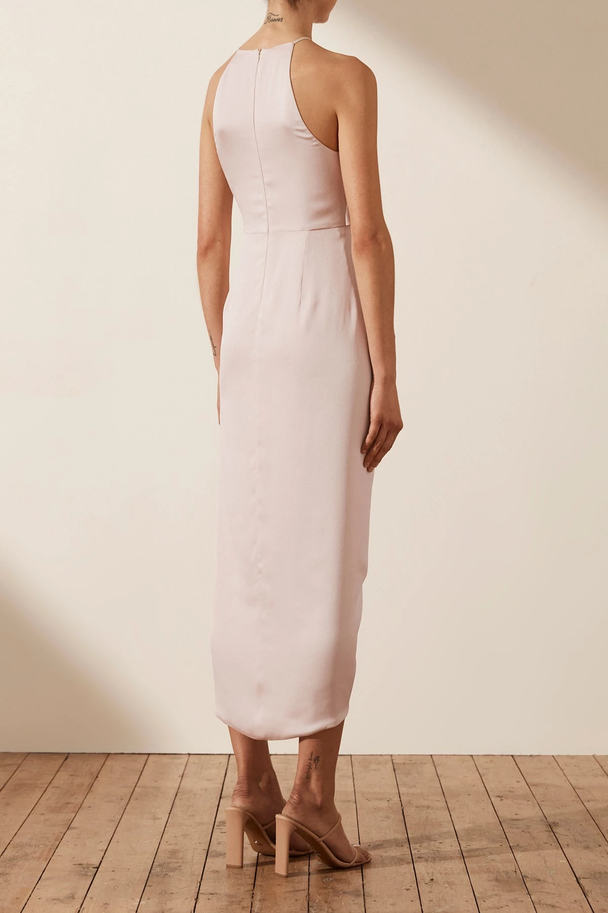 Shona Joy LUXE TIE FRONT SLEEVELESS MIDI DRESS - PORCELAIN DRESSES 5 Shona Joy LUXE TIE FRONT SLEEVELESS MIDI DRESS - PORCELAIN DRESSES
