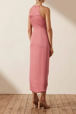 Shona Joy LUXE TIE FRONT SLEEVELESS MIDI DRESS - ROSE DRESSES 9 Shona Joy LUXE TIE FRONT SLEEVELESS MIDI DRESS - ROSE DRESSES