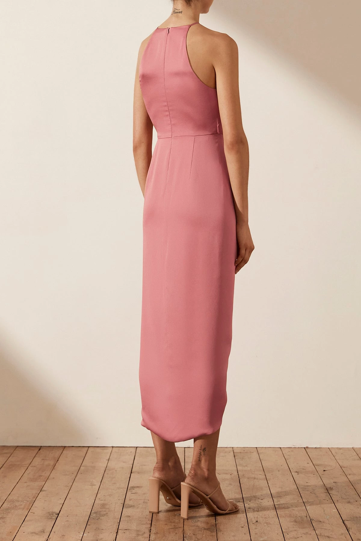 Shona Joy LUXE TIE FRONT SLEEVELESS MIDI DRESS - ROSE DRESSES 5 Shona Joy LUXE TIE FRONT SLEEVELESS MIDI DRESS - ROSE DRESSES