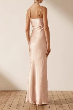 Shona Joy DRESSES LA LUNE RUCHED MAXI DRESS - DESERT ROSE 11 Shona Joy DRESSES LA LUNE RUCHED MAXI DRESS - DESERT ROSE