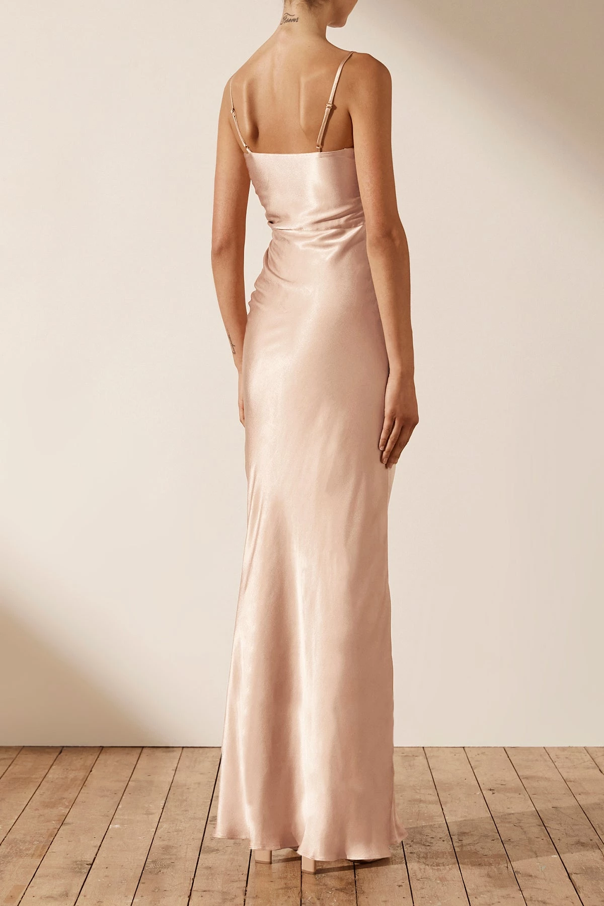 Shona Joy DRESSES LA LUNE RUCHED MAXI DRESS - DESERT ROSE 6 Shona Joy DRESSES LA LUNE RUCHED MAXI DRESS - DESERT ROSE