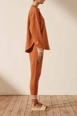 Shona Joy TOPS SJ LOGO CURVED HEM JUMPER - TURMERIC 10 Shona Joy TOPS SJ LOGO CURVED HEM JUMPER - TURMERIC