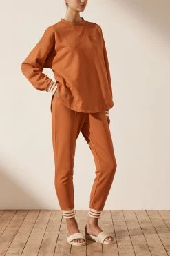 Shona Joy TOPS SJ LOGO CURVED HEM JUMPER - TURMERIC 9 Shona Joy TOPS SJ LOGO CURVED HEM JUMPER - TURMERIC