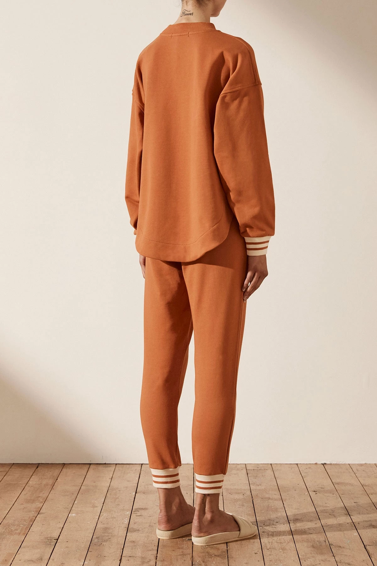 Shona Joy TOPS SJ LOGO CURVED HEM JUMPER - TURMERIC 6 Shona Joy TOPS SJ LOGO CURVED HEM JUMPER - TURMERIC