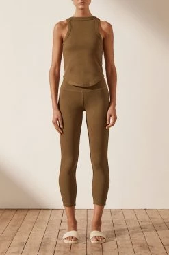 Shona Joy KNITWEAR SJ RIB LEGGINGS - CUMIN