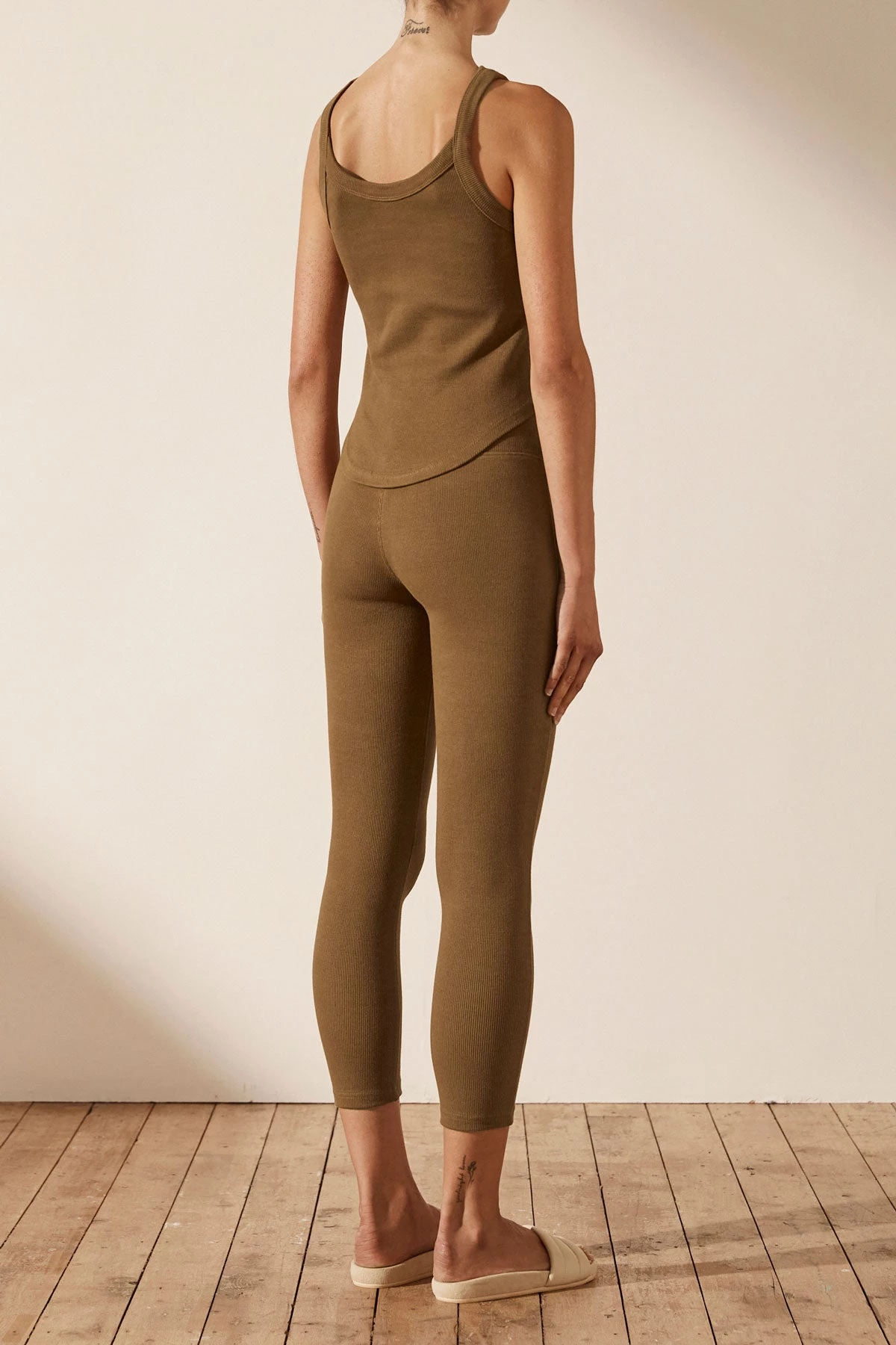 Shona Joy KNITWEAR SJ RIB LEGGINGS - CUMIN 5 Shona Joy KNITWEAR SJ RIB LEGGINGS - CUMIN