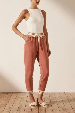 Shona Joy SJ SWEAT PANT - RHUBARB KNITWEAR 9 Shona Joy SJ SWEAT PANT - RHUBARB KNITWEAR