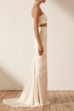 Shona Joy TOPS LA LUNE TWIST FRONT BRA TOP - CREAM