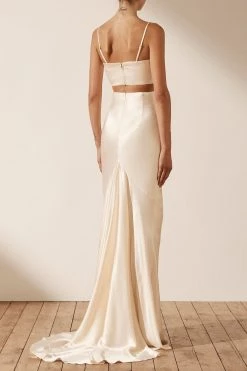 Shona Joy TOPS LA LUNE TWIST FRONT BRA TOP - CREAM