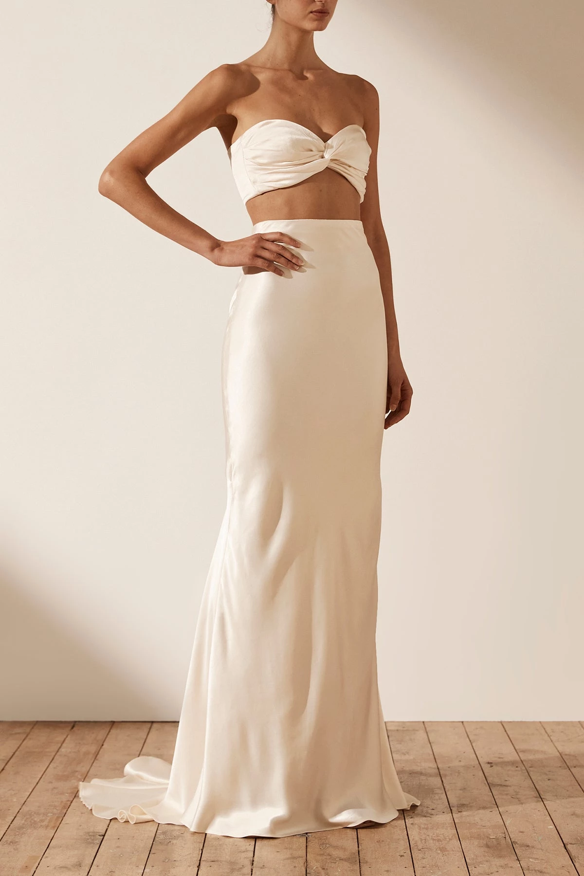 Shona Joy LA LUNE HIGH WAIST MAXI SKIRT - CREAM SKIRTS 4 Shona Joy LA LUNE HIGH WAIST MAXI SKIRT - CREAM SKIRTS