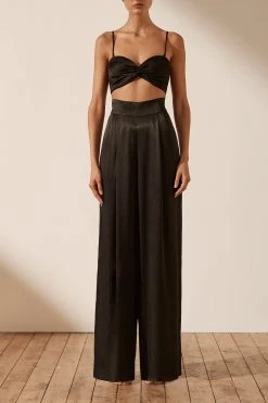 Shona Joy LA LUNE TWIST FRONT BRA TOP - BLACK TOPS 12 Shona Joy LA LUNE TWIST FRONT BRA TOP - BLACK TOPS