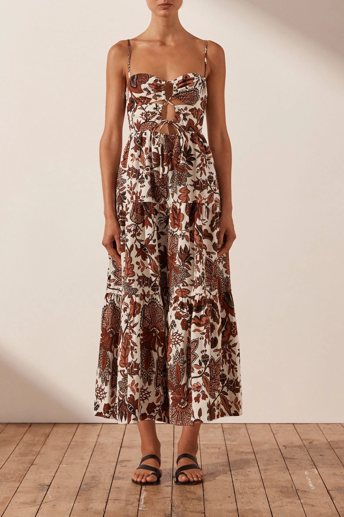 Shona Joy CATALINA LACE UP BACKLESS MIDI DRESS 2 Shona Joy CATALINA LACE UP BACKLESS MIDI DRESS