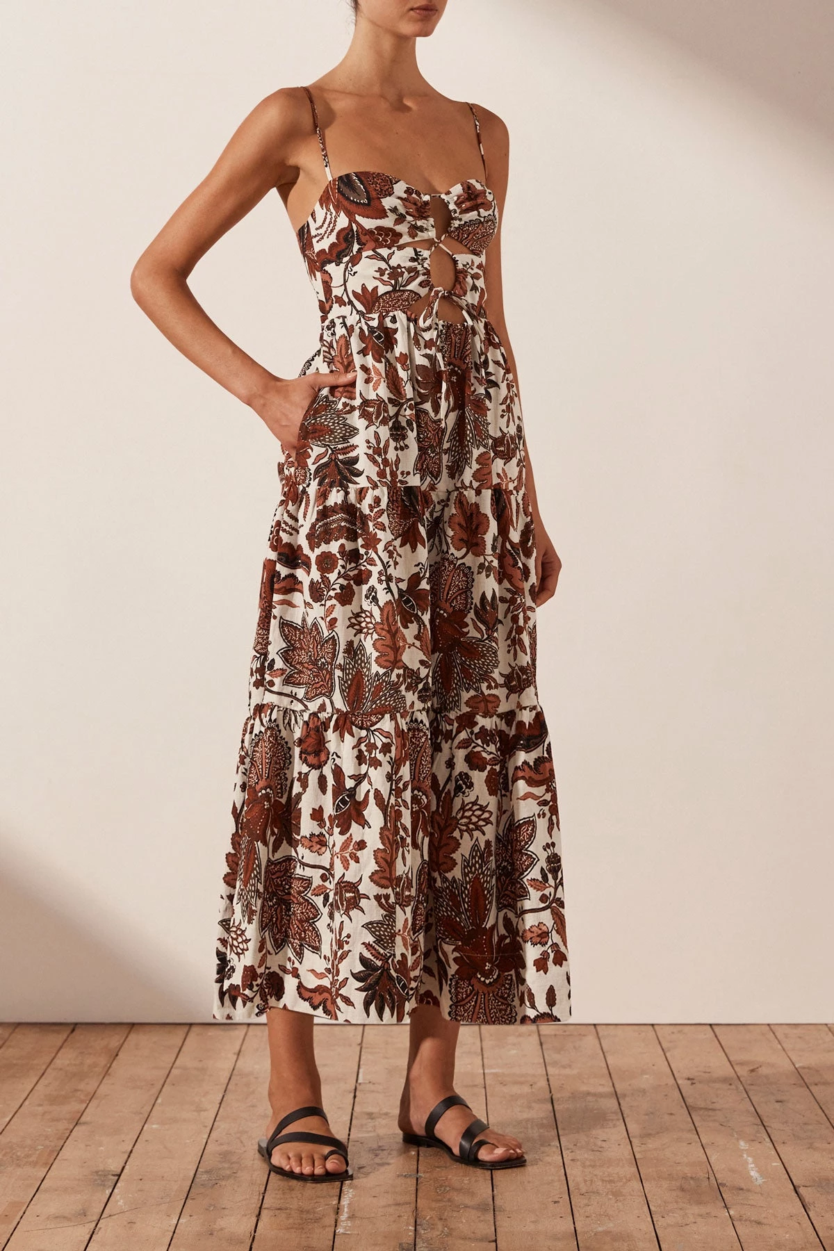 Shona Joy CATALINA LACE UP BACKLESS MIDI DRESS 3 Shona Joy CATALINA LACE UP BACKLESS MIDI DRESS