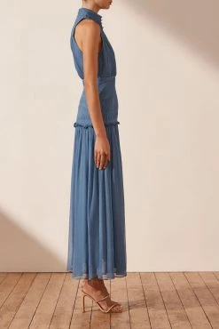Shona Joy NOEMI SLEEVELESS BUTTON UP MIDI DRESS - OCEAN DRESSES 8 Shona Joy NOEMI SLEEVELESS BUTTON UP MIDI DRESS - OCEAN DRESSES
