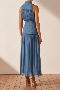 Shona Joy NOEMI SLEEVELESS BUTTON UP MIDI DRESS - OCEAN DRESSES 9 Shona Joy NOEMI SLEEVELESS BUTTON UP MIDI DRESS - OCEAN DRESSES