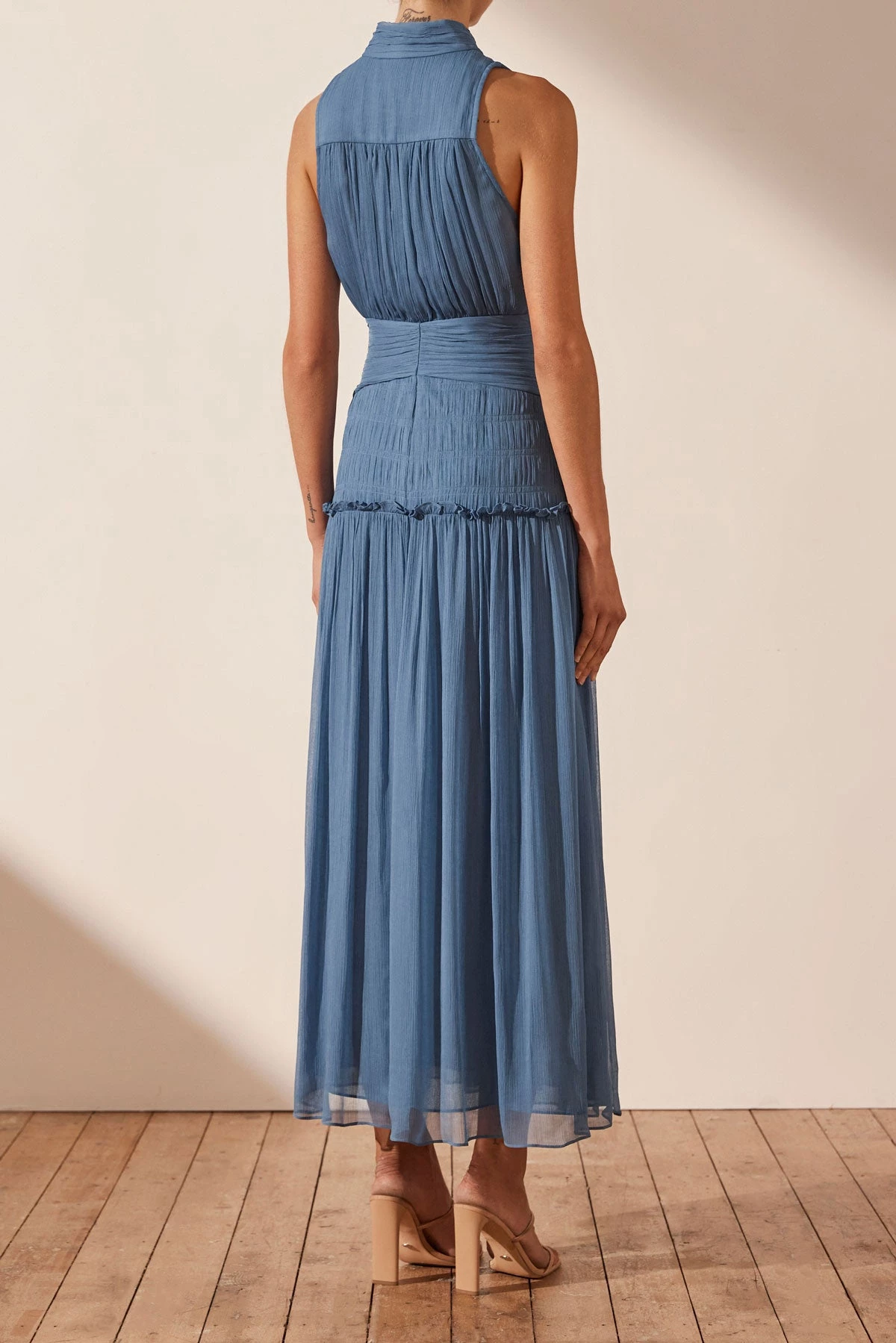 Shona Joy NOEMI SLEEVELESS BUTTON UP MIDI DRESS - OCEAN DRESSES 5 Shona Joy NOEMI SLEEVELESS BUTTON UP MIDI DRESS - OCEAN DRESSES