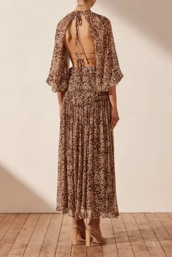 Shona Joy VALERIA CUT OUT BACKLESS MIDI DRESS DRESSES