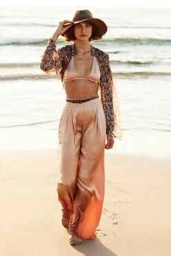 Shona Joy LA LUNE TRIANGLE BRALETTE - DESERT ROSE TOPS