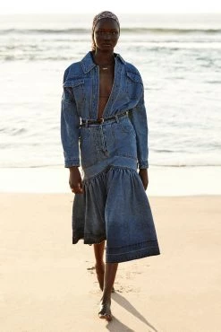 Shona Joy EMILY OVERSIZED SHIRT - INDIGO