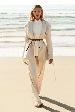 Shona Joy ELLA PIN TUCK BALLOON SLEEVE BLOUSE - TOFU TOPS