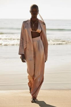 Shona Joy LA LUNE TRIANGLE BRALETTE - DESERT ROSE TOPS