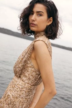 Shona Joy AMBAR SLEEVELESS RUCHED MINI DRESS