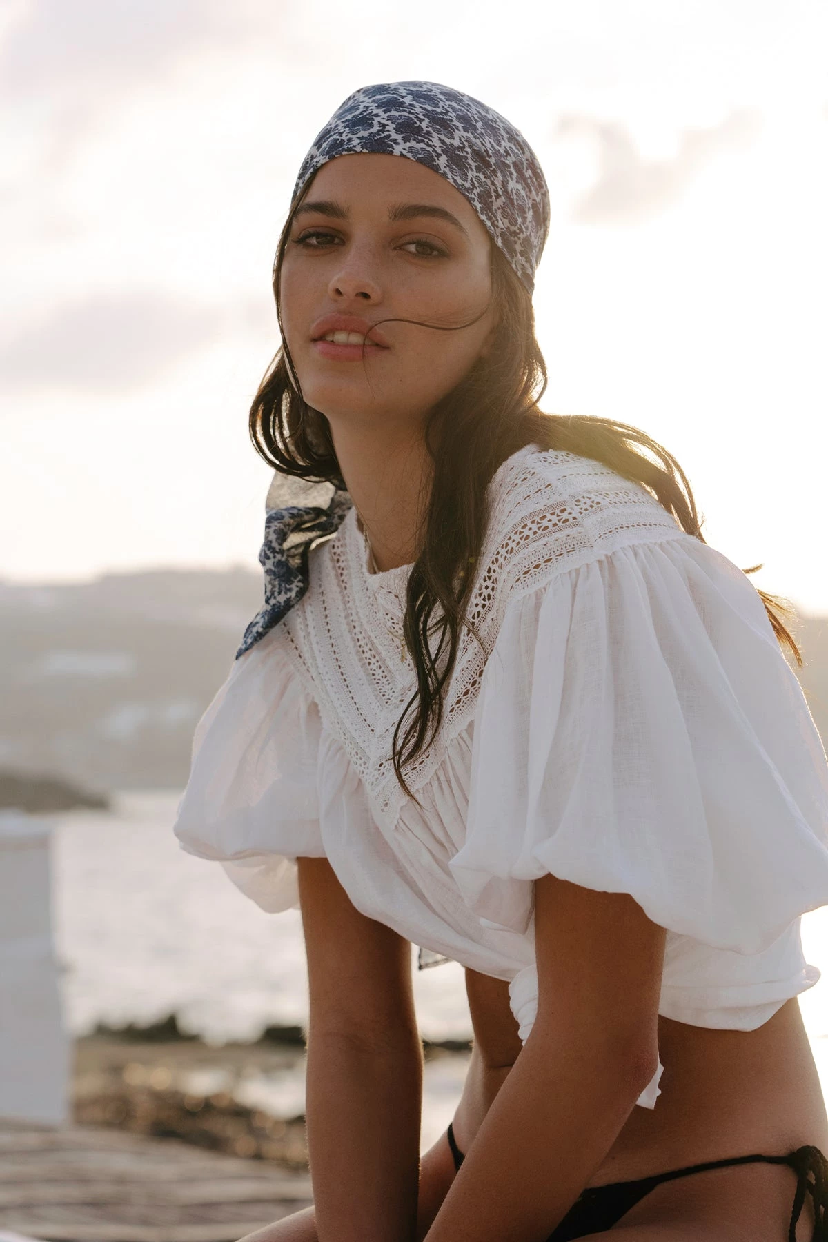 Shona Joy ADRIANA LINEN SHORT SLEEVE BLOUSE - RICE TOPS 2 Shona Joy ADRIANA LINEN SHORT SLEEVE BLOUSE - RICE TOPS