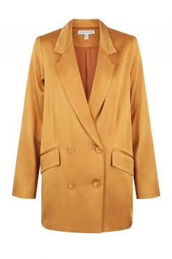 Shona Joy ALMA DOUBLE BREASTED BLAZER - TURMERIC