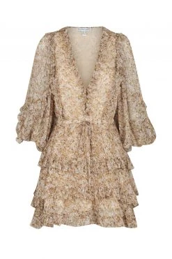 Shona Joy DRESSES AMBAR BALLOON SLEEVE FRILL MINI DRESS