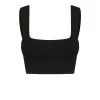Shona Joy BASIC SQUARE NECK CROP TOP - BLACK TOPS