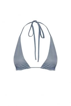 Shona Joy TOPS LA LUNE TRIANGLE BRALETTE - BLUE SMOKE