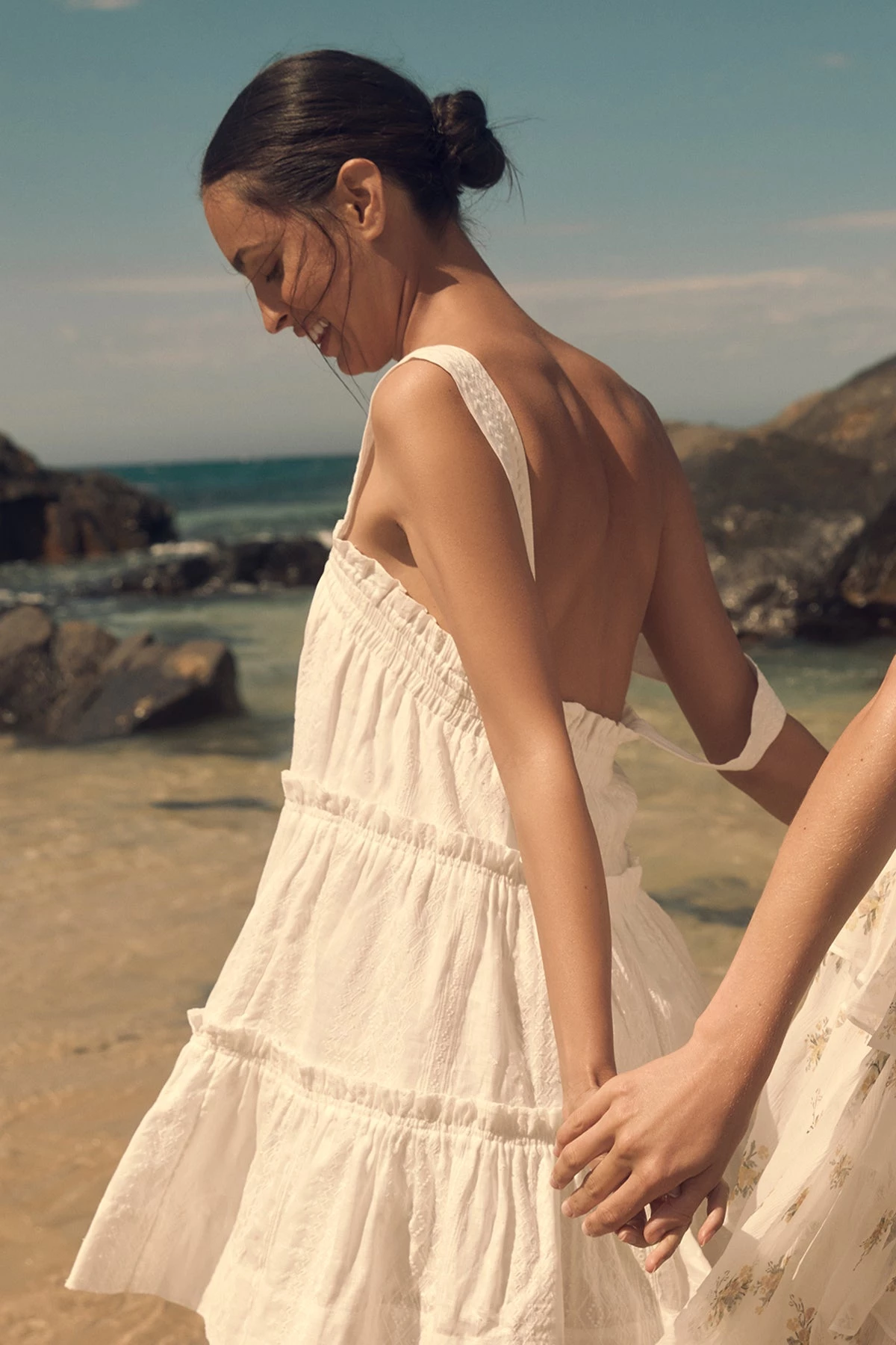 Shona Joy DRESSES COSMO LINEN TIERED FRILL MINI DRESS - RICE 2 Shona Joy DRESSES COSMO LINEN TIERED FRILL MINI DRESS - RICE